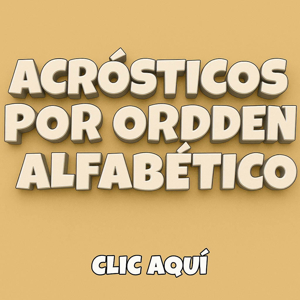 Acrósticos Orden Alfabético